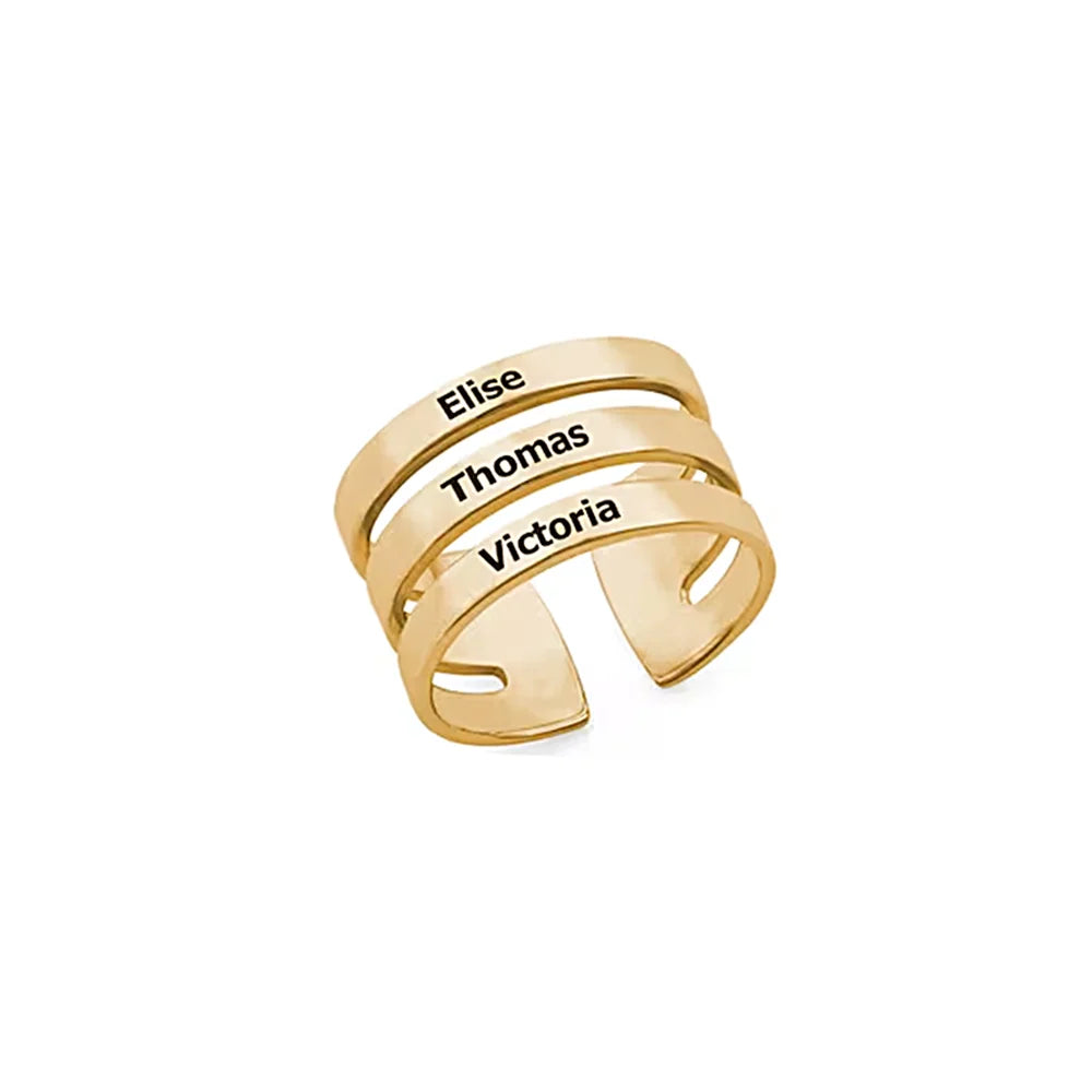 Engraved Ring with 2-3 Names - Ring