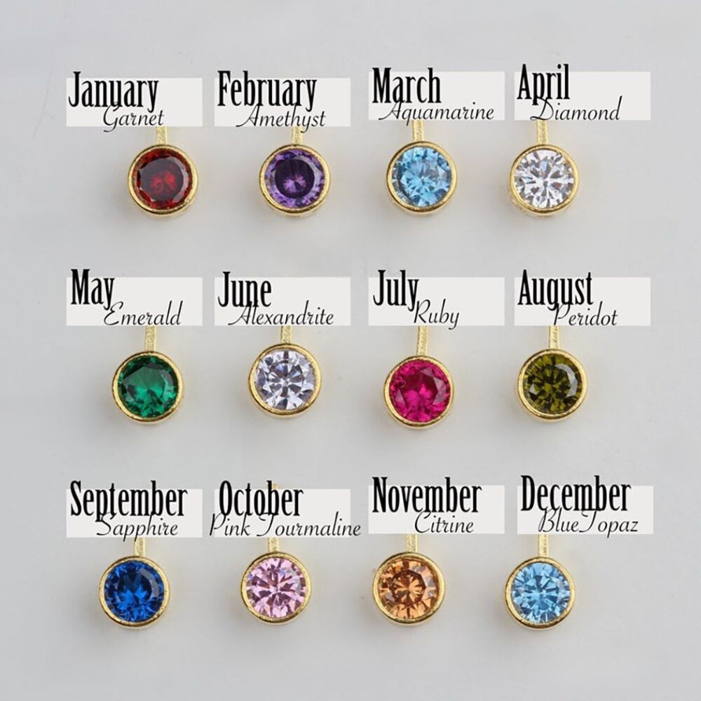 Bracelet with Letter and Birthstone Charm