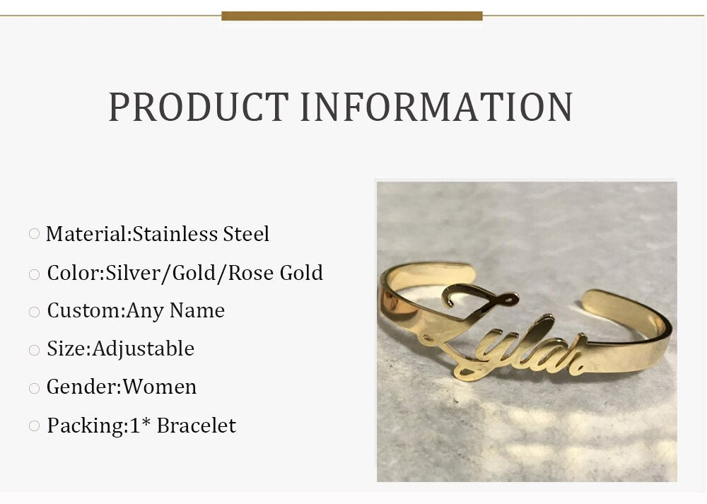 Customized Name Cuff Bangle