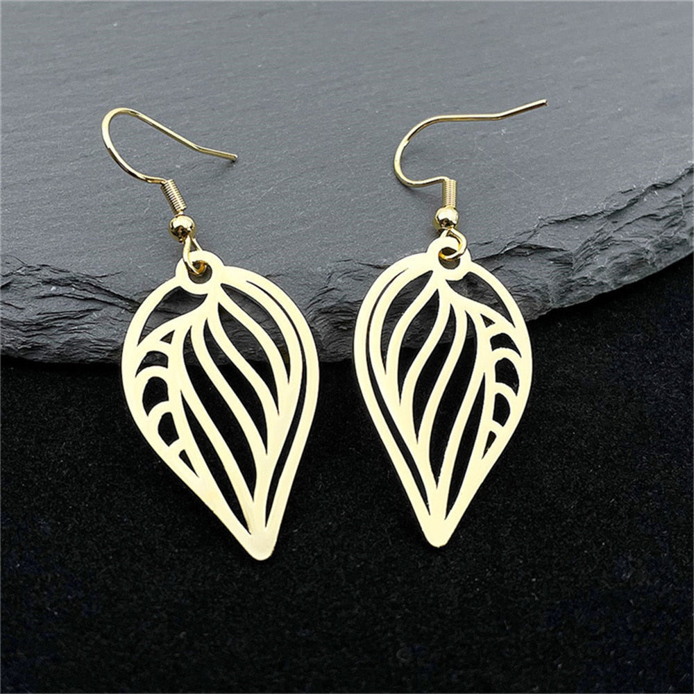 Abstract Clam Shell Earrings