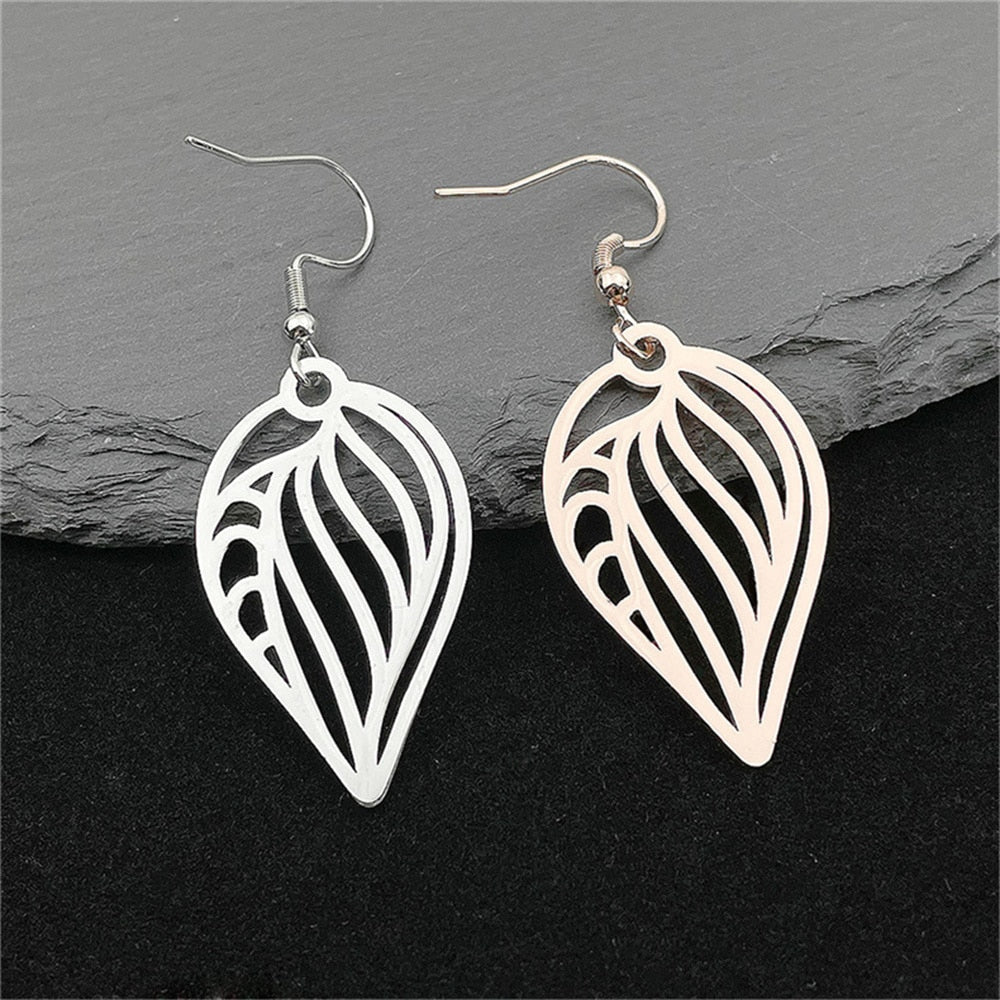Abstract Clam Shell Earrings