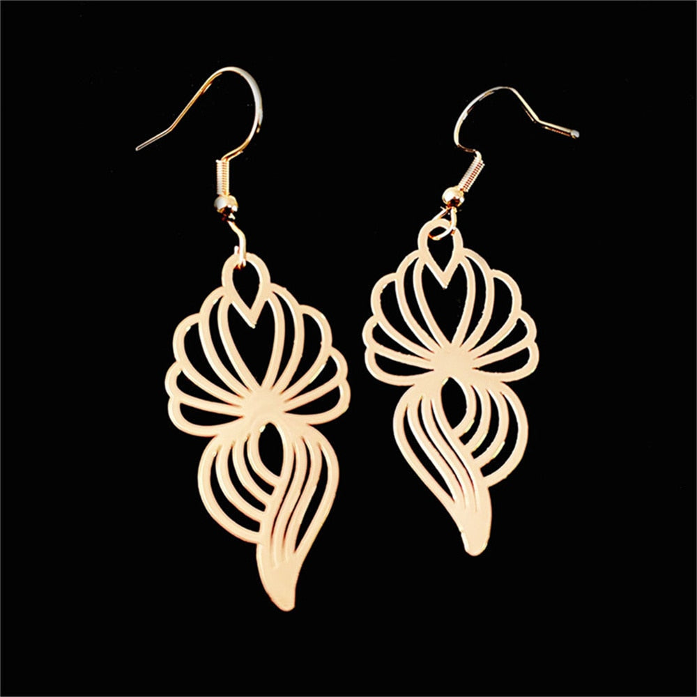 Abstract Flower Earrings