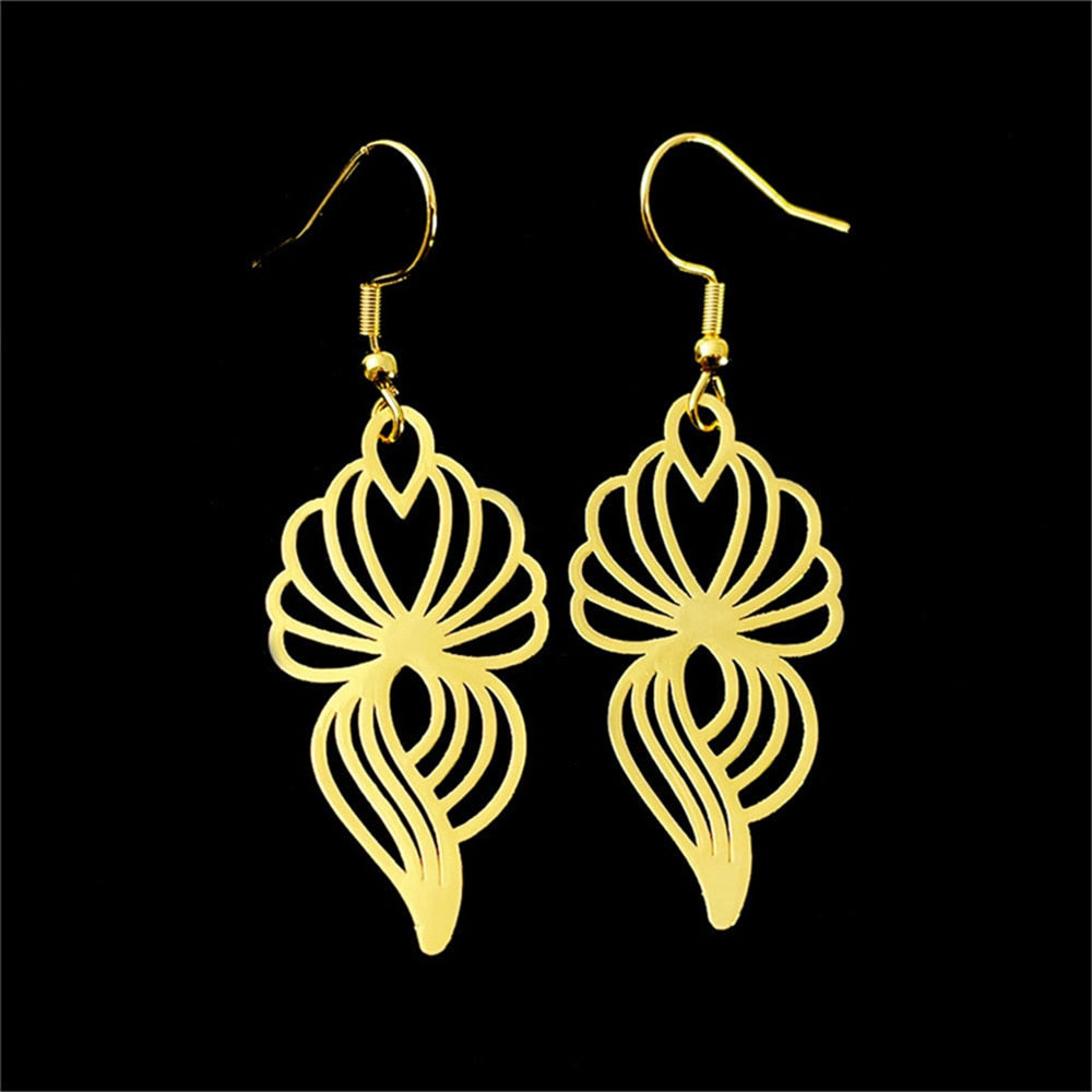 Abstract Flower Earrings