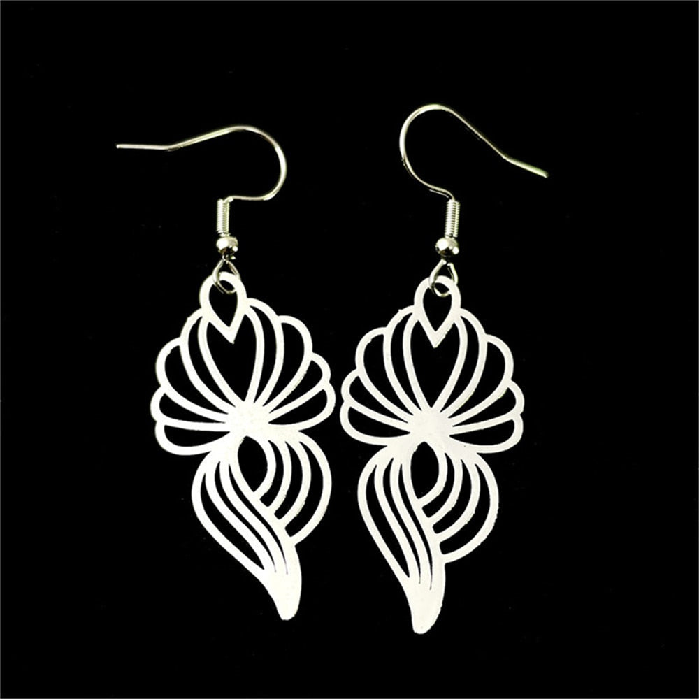 Abstract Flower Earrings