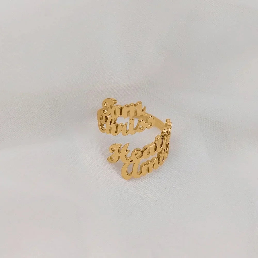Adjustable Four Name Ring - Ring