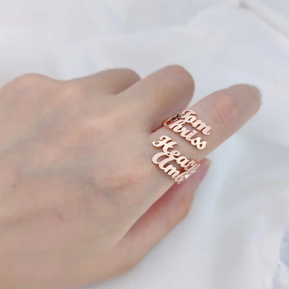 Adjustable Four Name Ring - Ring