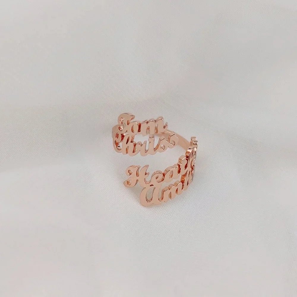 Adjustable Four Name Ring - Ring