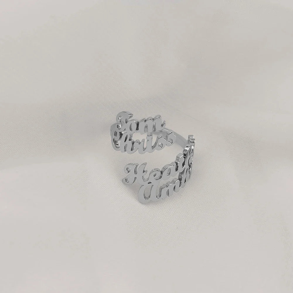 Adjustable Four Name Ring - Ring