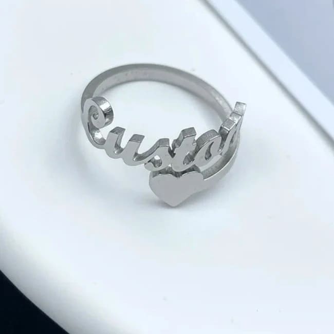 Adjustable Personalized Name Ring with Name - Ring