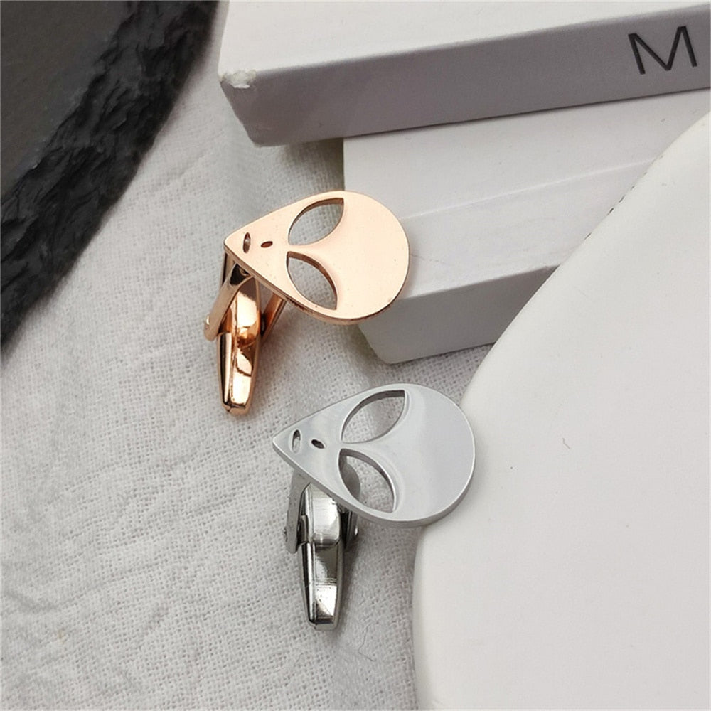 Alien Head Cufflinks - Cufflinks
