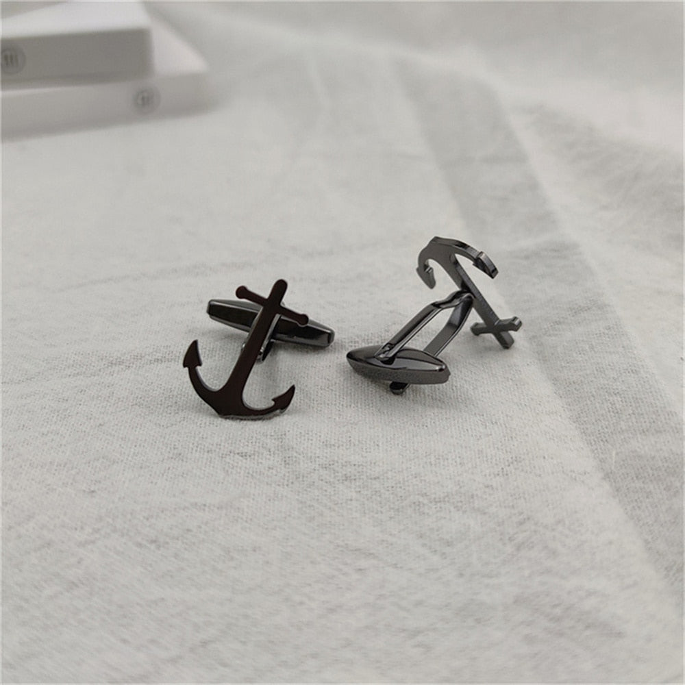 Anchor Cufflinks - Black - Cufflinks