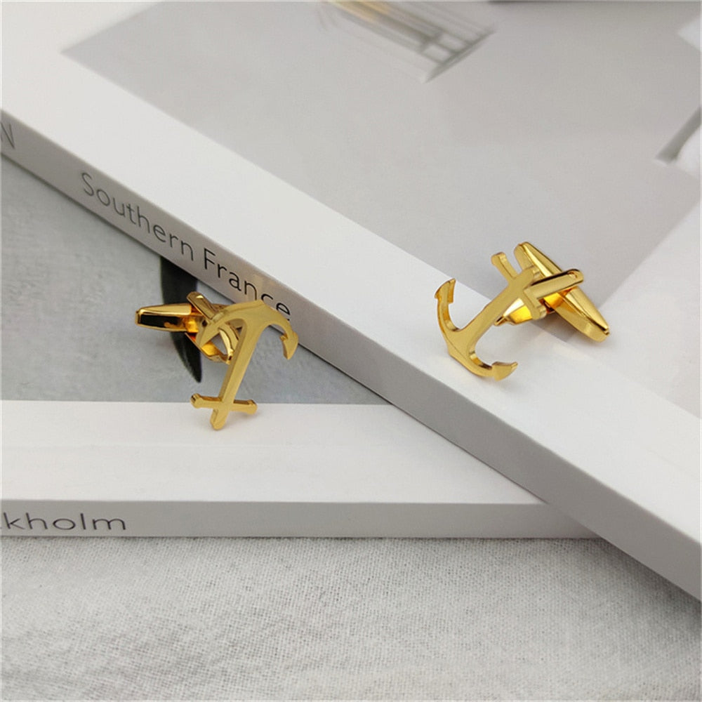 Anchor Cufflinks - Gold - Cufflinks