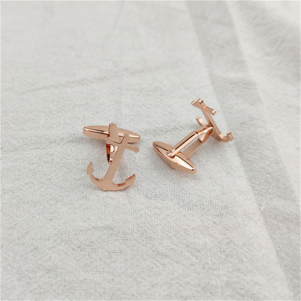 Anchor Cufflinks - Rose Gold - Cufflinks