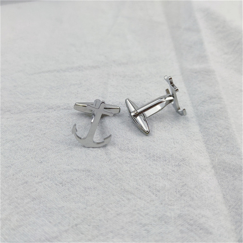 Anchor Cufflinks - Silver - Cufflinks