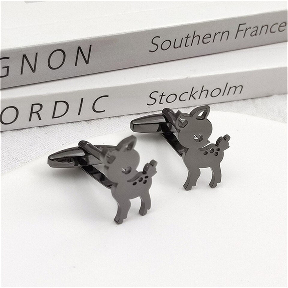 Bambi Fawn Cufflinks - 4 / Black