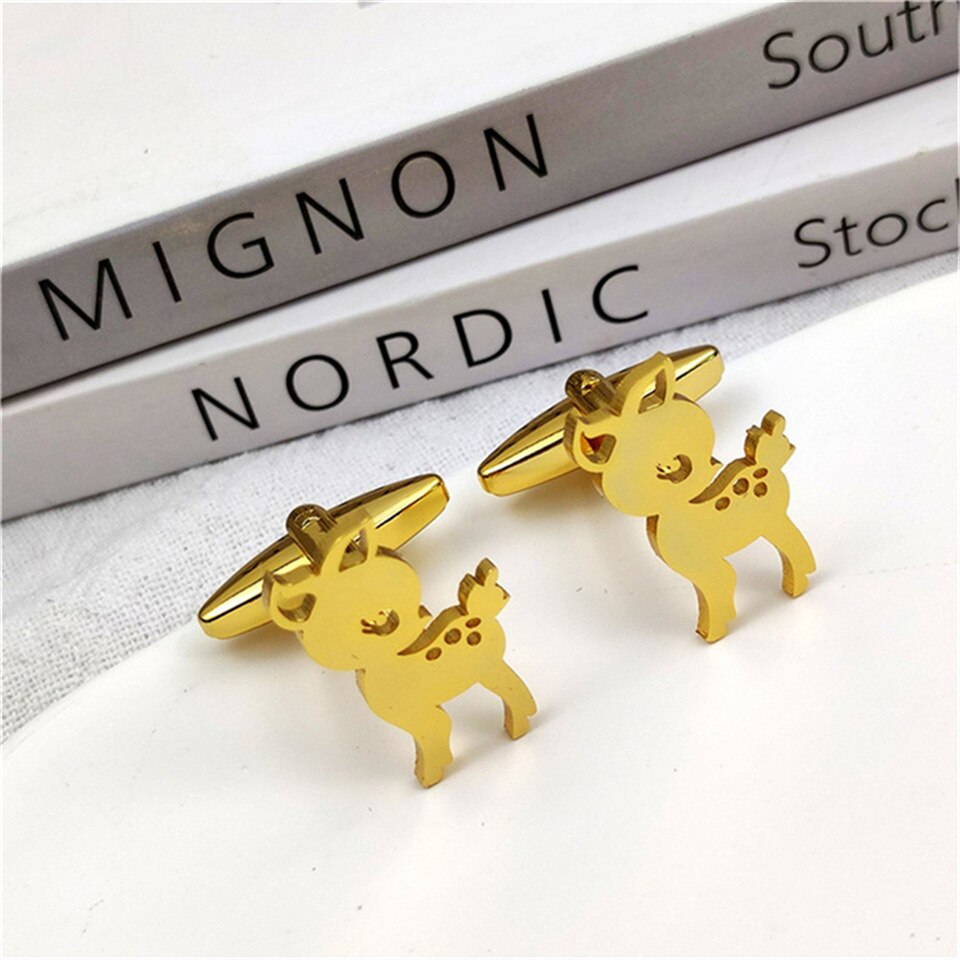 Bambi Fawn Cufflinks - 4 / Gold