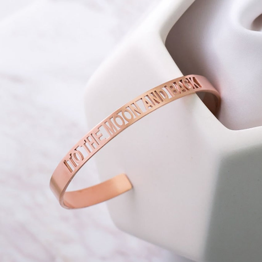 Bangle with Name Logo or Coordinates - Bracelet