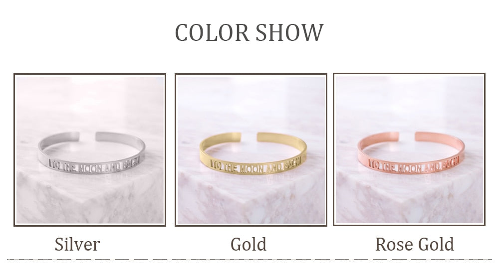 Bangle with Name Logo or Coordinates - Bracelet