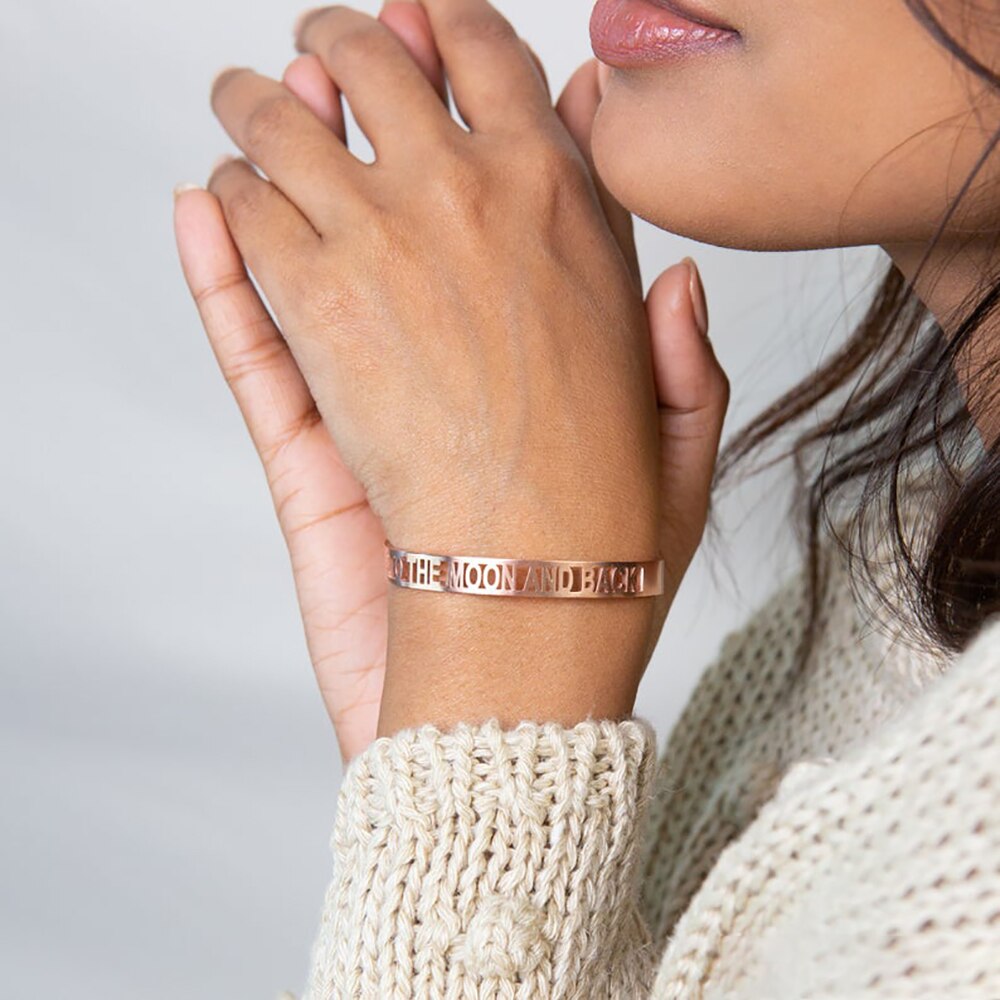 Bangle with Name Logo or Coordinates - Bracelet