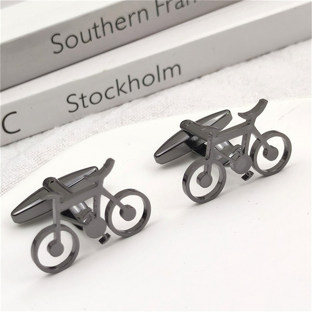 Bicycle Cufflinks - Black