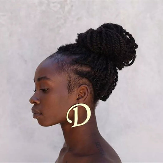 Big Initial Letter Earring - Earrings