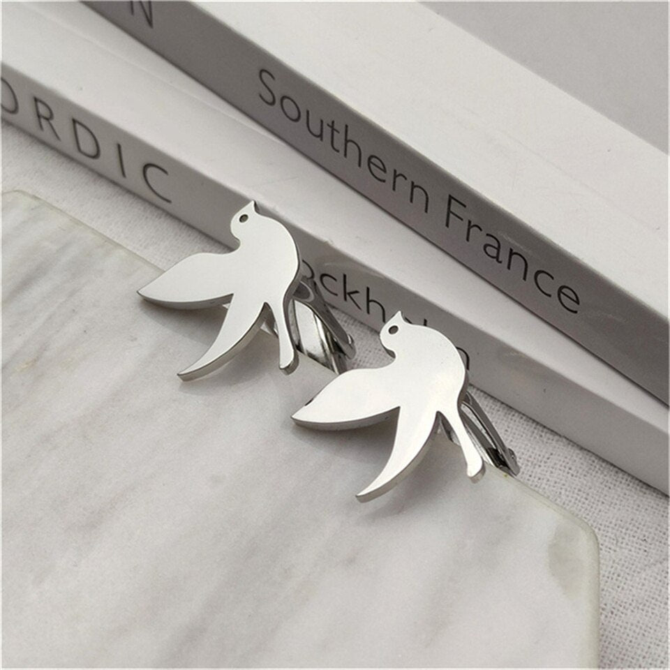 Bird Cufflinks - 4 / Silver