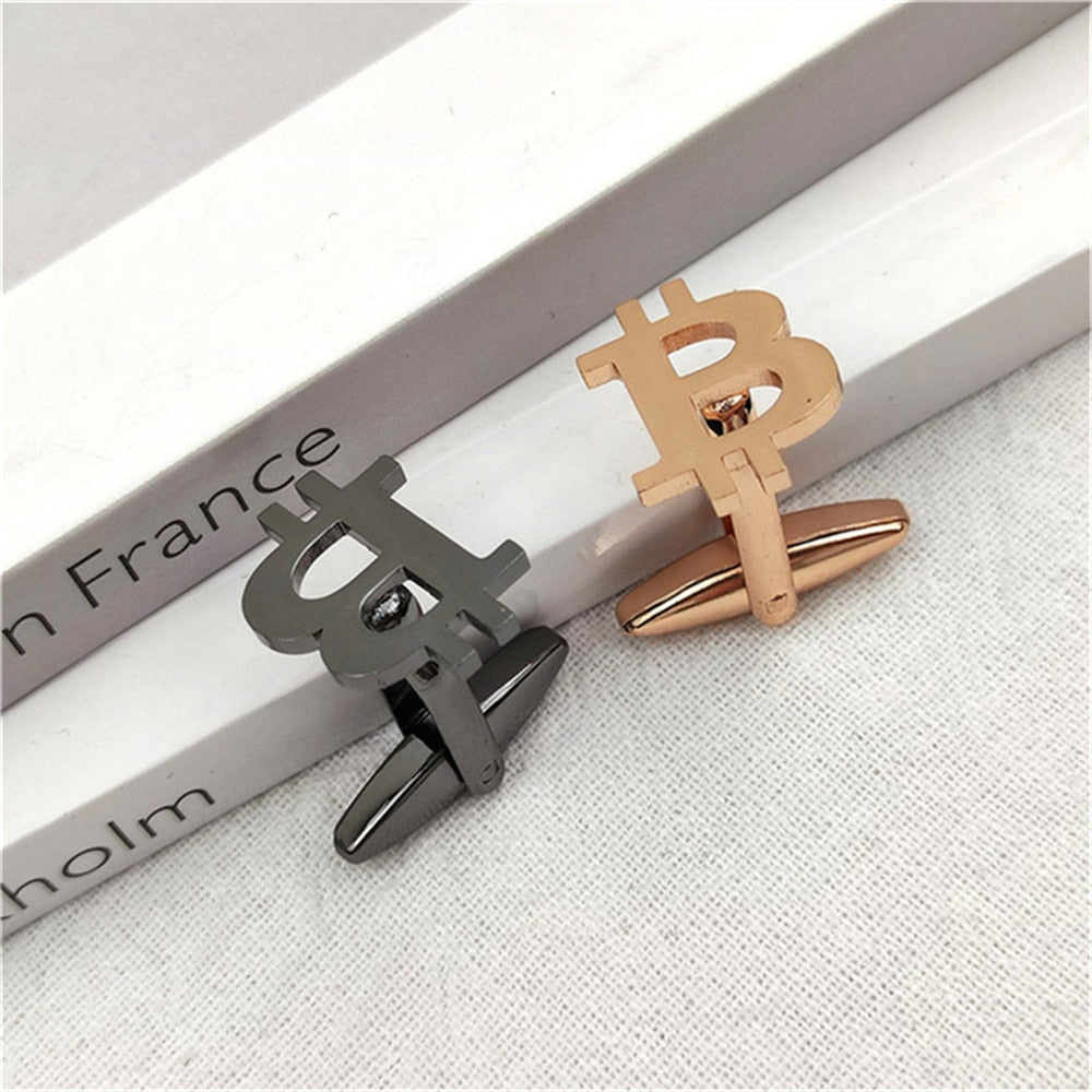 Bitcoin Money Currency Cufflinks - Cufflinks