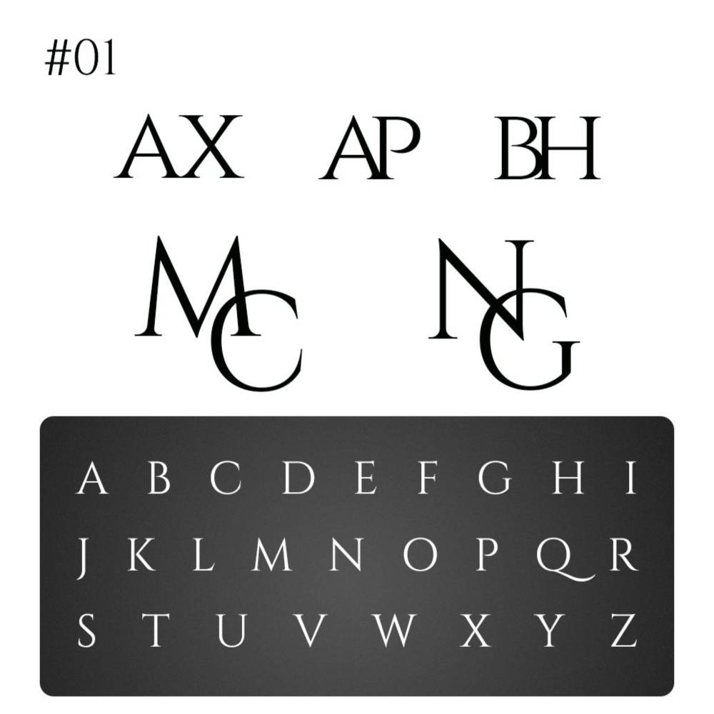Brooch or Lapel Pin with Initials