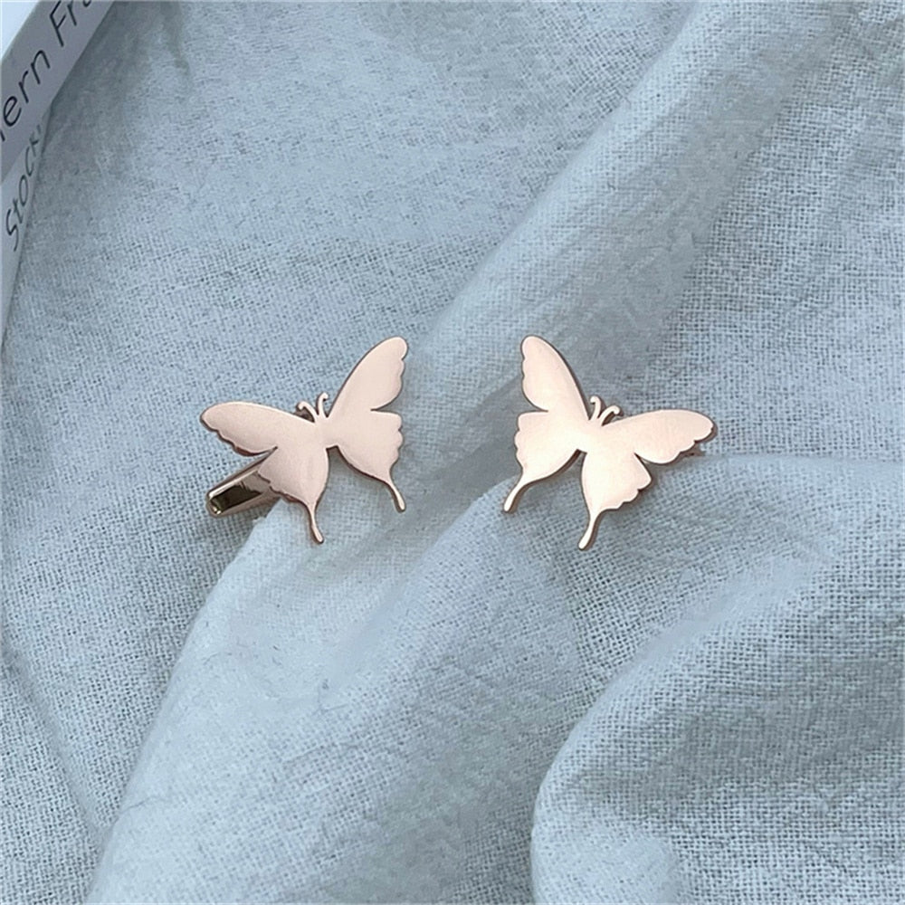 Butterfly Cufflinks - Rose Gold