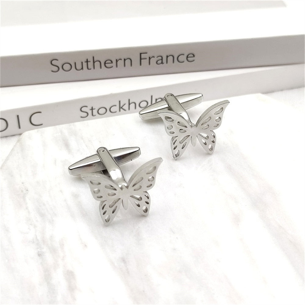 Butterfly Cufflinks - Silver
