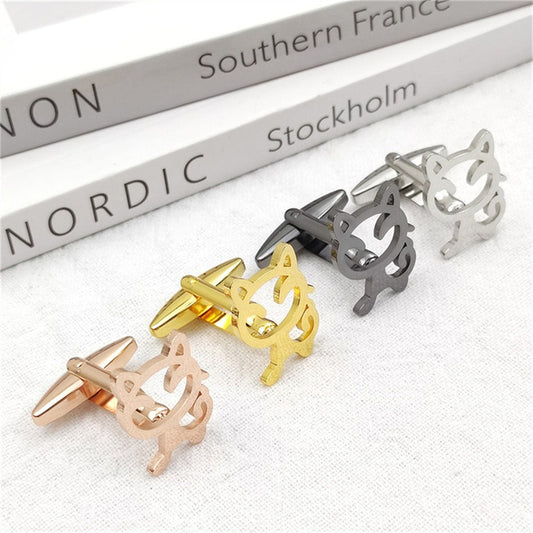 Cat Cufflinks - 4 / Black