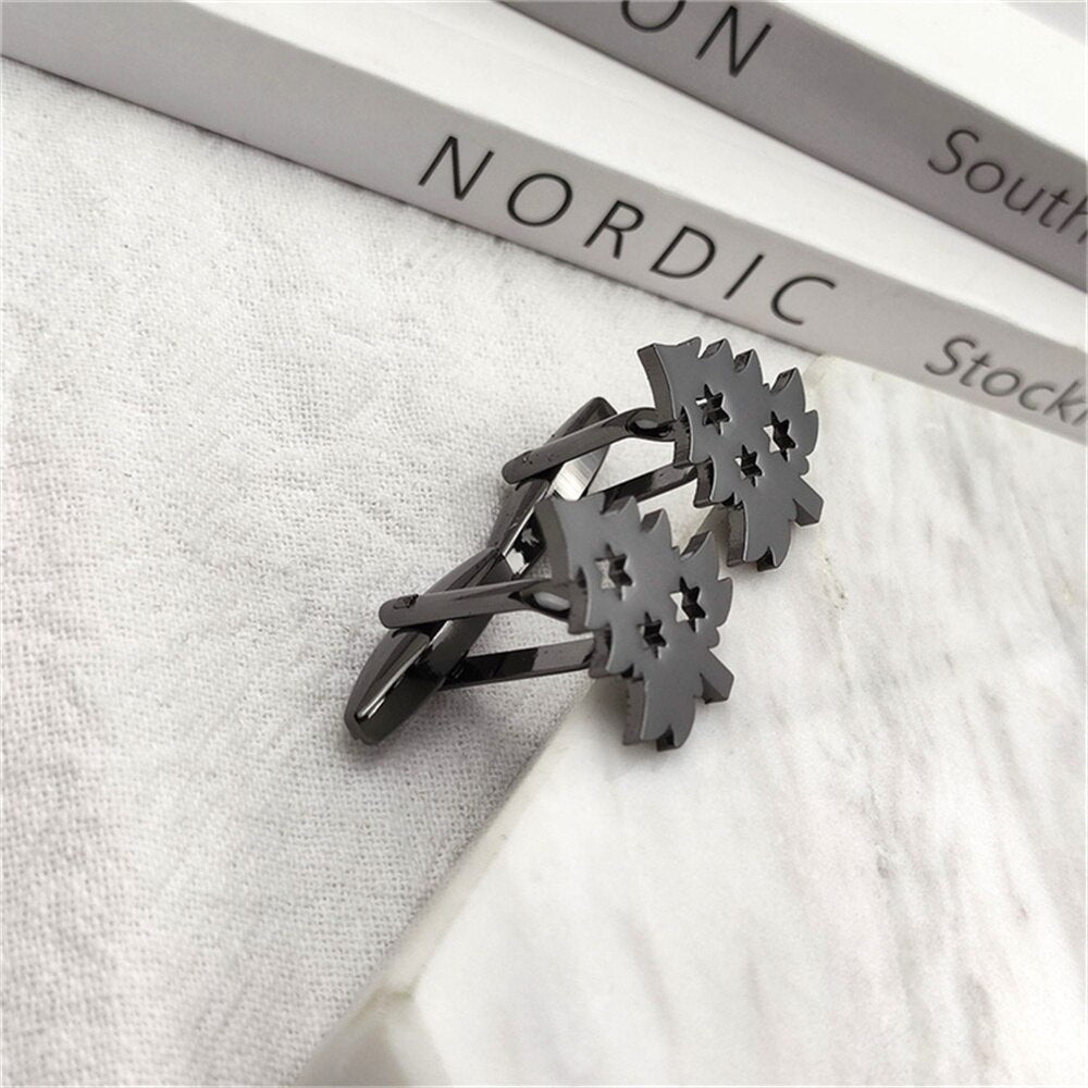 Christmas Tree Cufflinks - Black