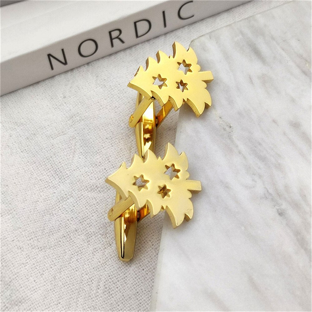 Christmas Tree Cufflinks - Gold