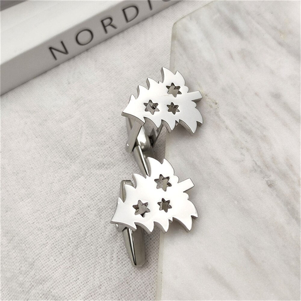 Christmas Tree Cufflinks - Silver