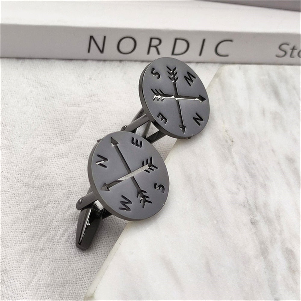 Compas Navigation Cufflinks - Black