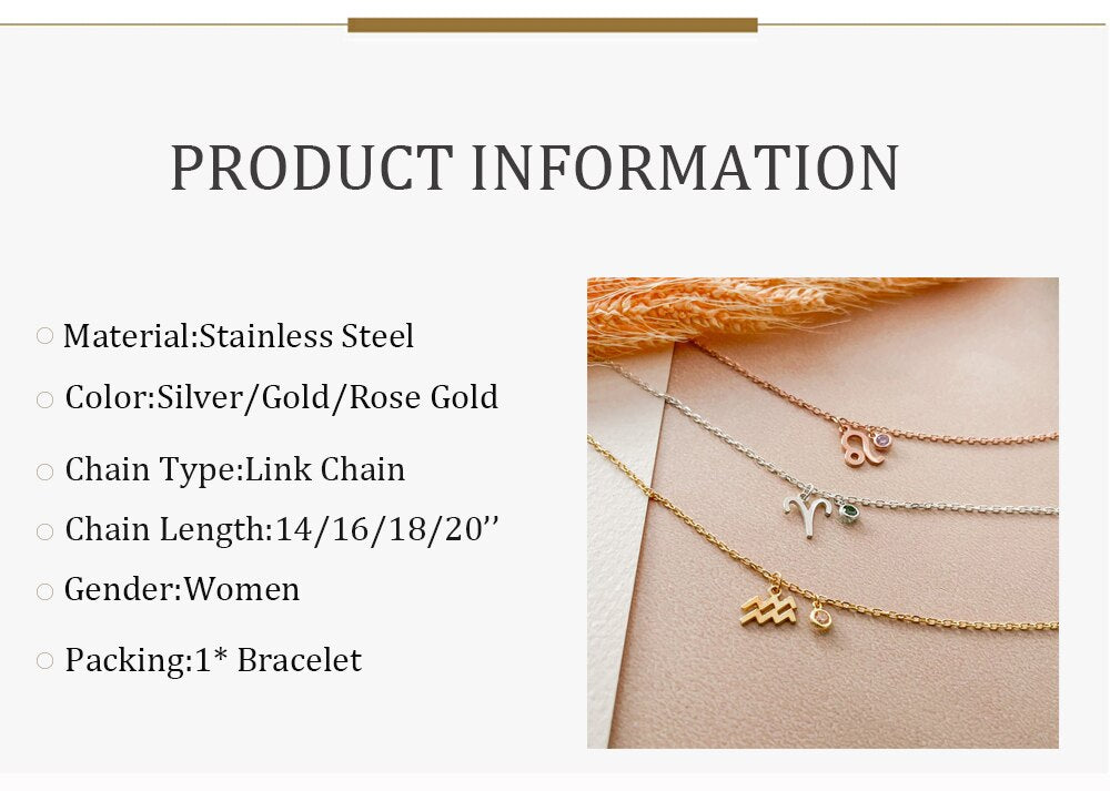 Constellation and Birthstone Necklace