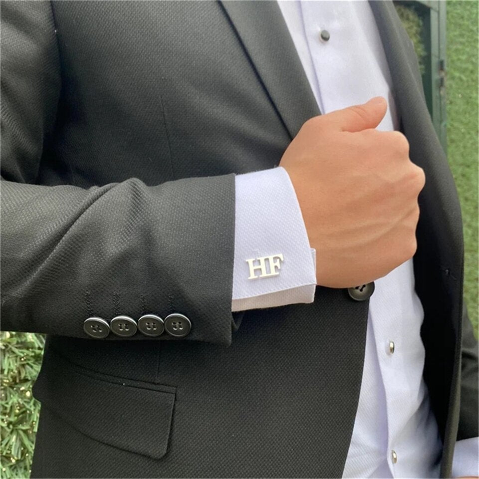 Cufflinks with Name Initials