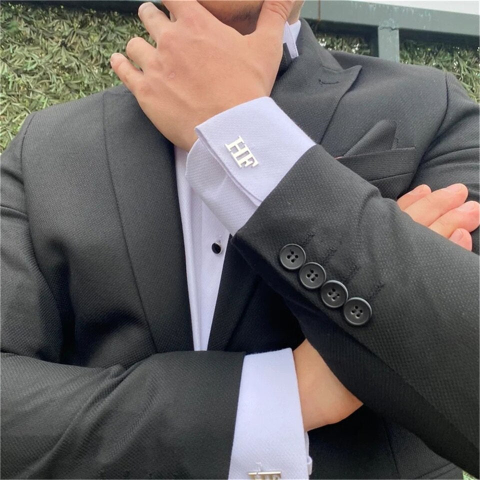 Cufflinks with Name Initials