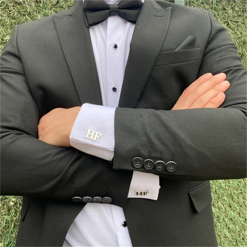 Cufflinks with Name Initials