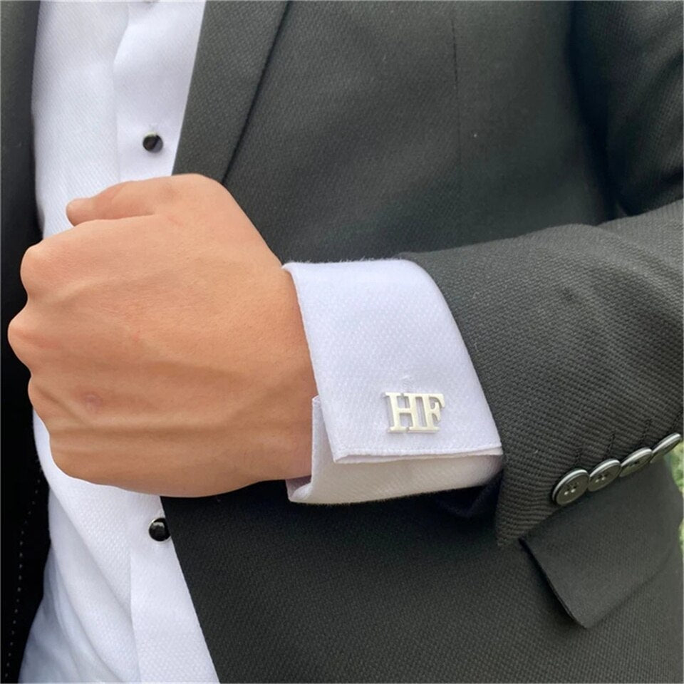 Cufflinks with Name Initials