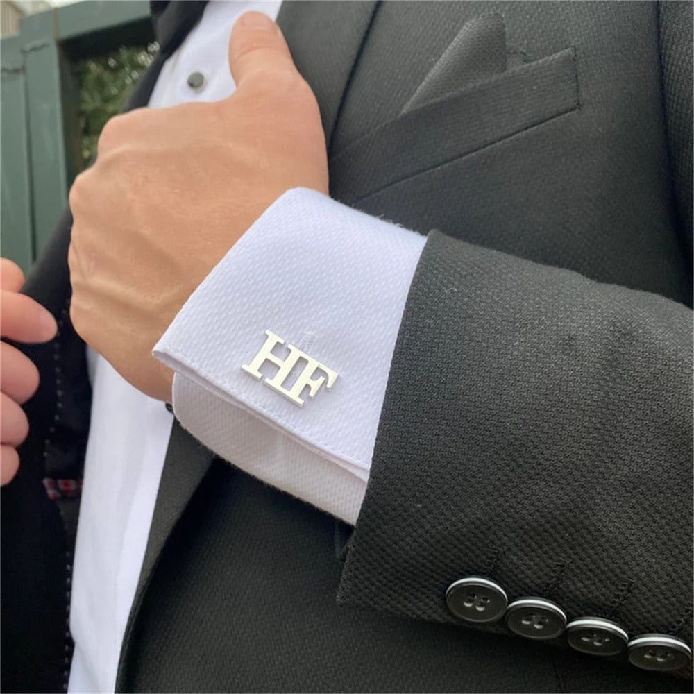 Cufflinks with Name Initials
