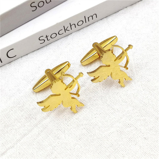 Cupid Love God Cufflinks - Gold