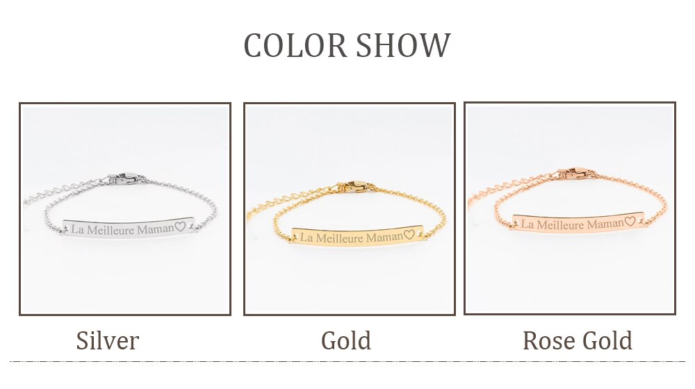 Custom Engraved Bracelet Bar - Bracelet
