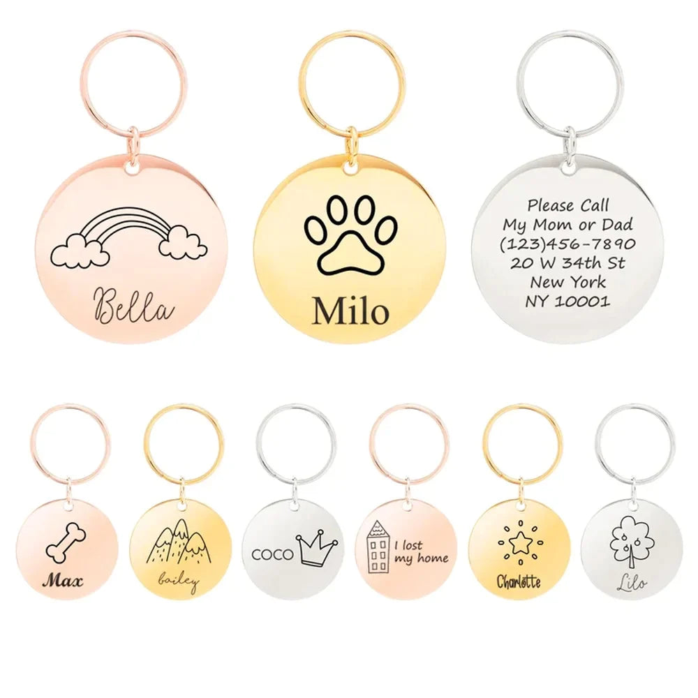 Custom Engraved Pet Anti-lost Tag