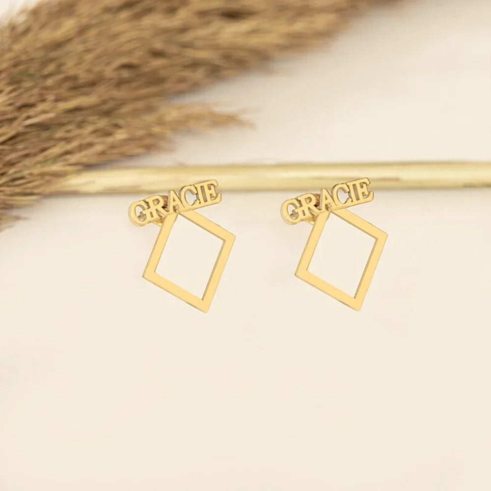Customized Name Stud Earring