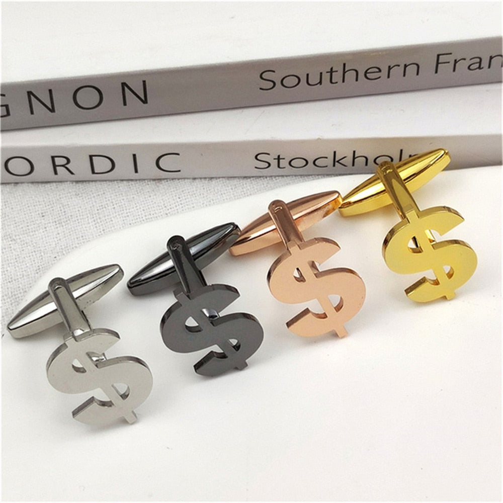 Dollar Money Currency Cufflinks - 4 / Black - Cufflinks