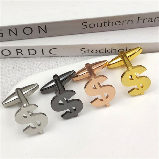 Dollar Money Currency Cufflinks - 4 / Black - Cufflinks