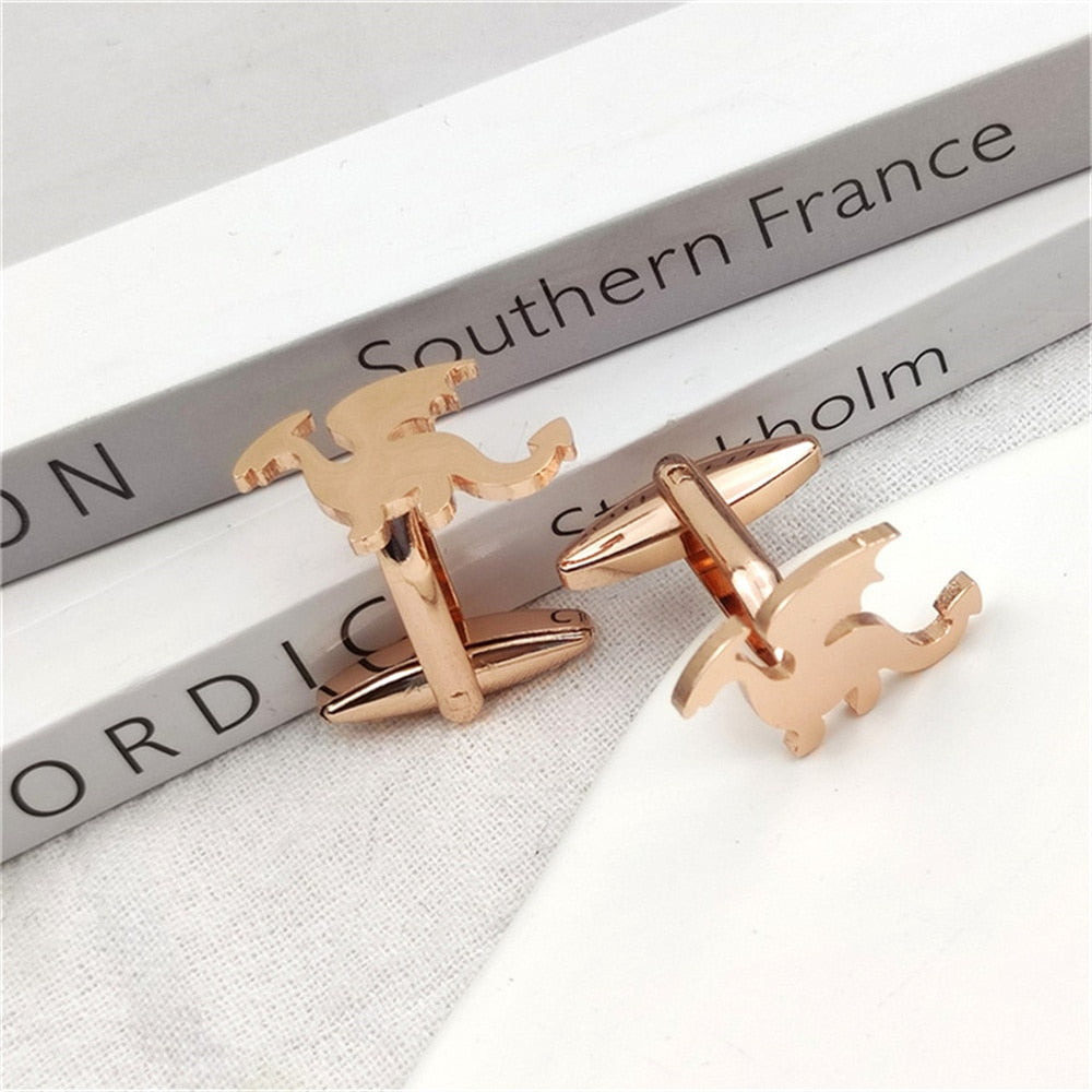 Dragon Cufflinks - Rose gold - Cufflinks