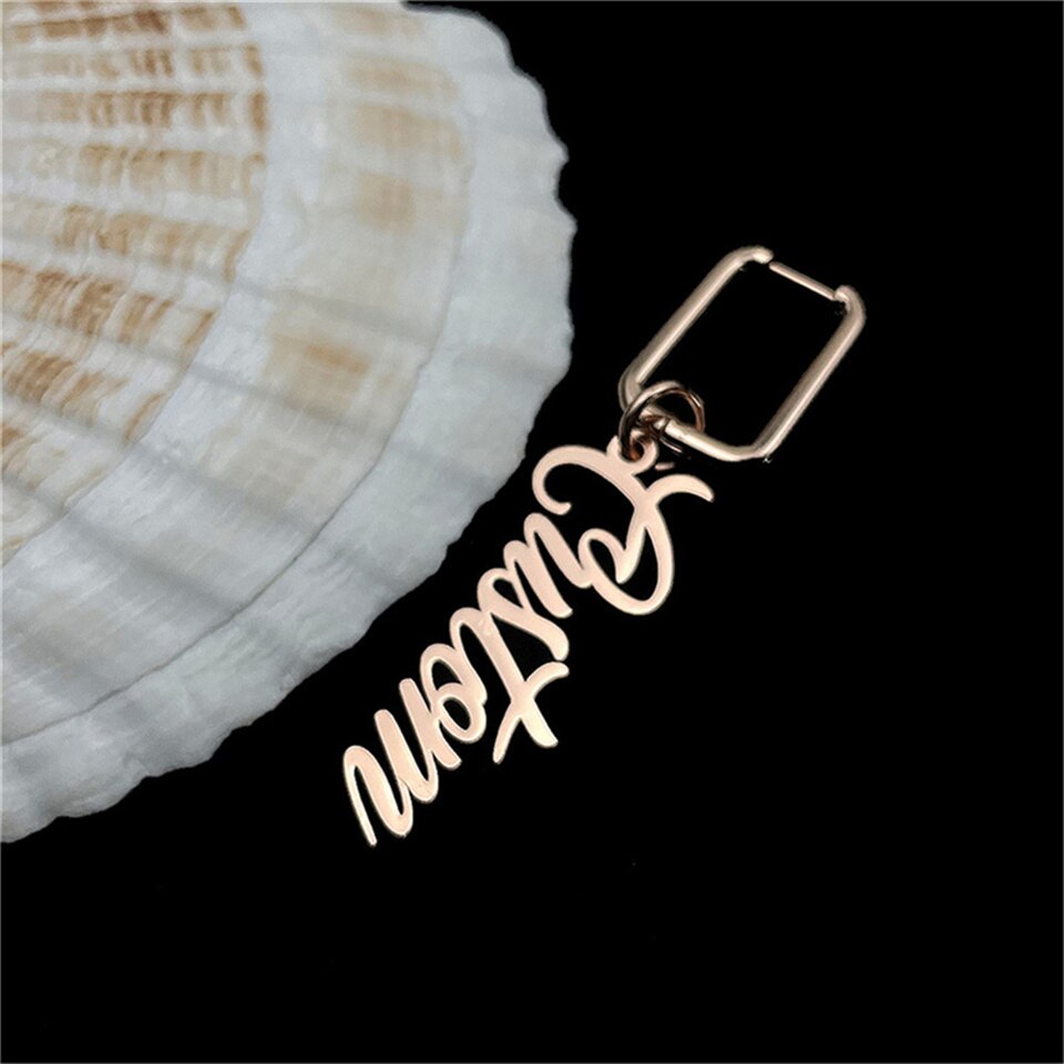 Earrings with Custom Text or Name