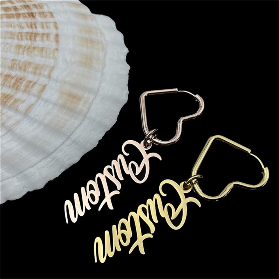 Earrings with Custom Text or Name